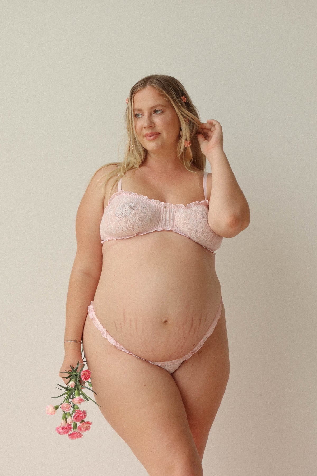 Chelsea Lace Bra - Baby pink