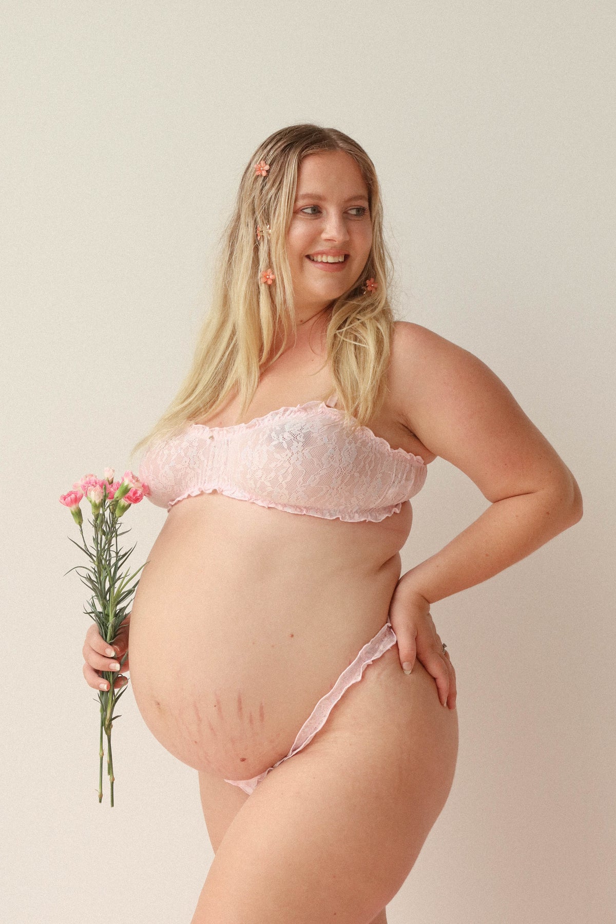 Chelsea Lace Bra - Baby pink